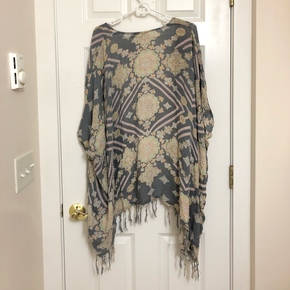 Flowy Kimono with Fringe